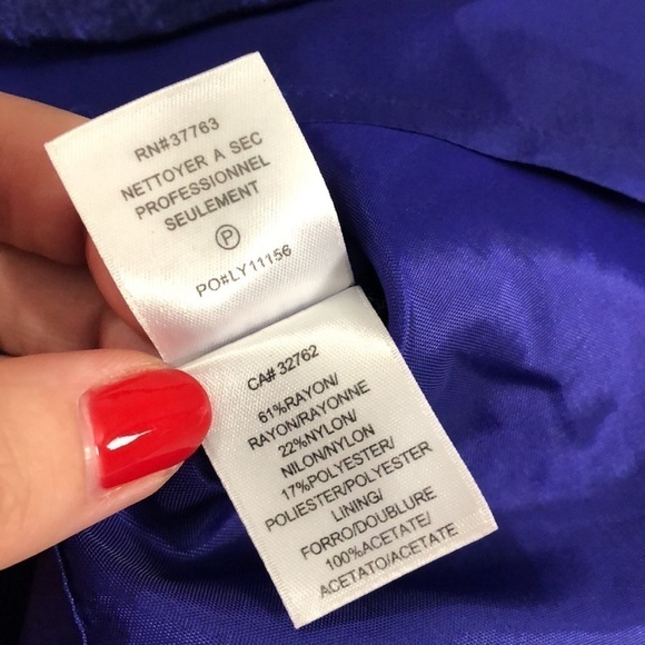 Laundry by Shelli Segal blue bling dress size 6 - Picture 10 of 13